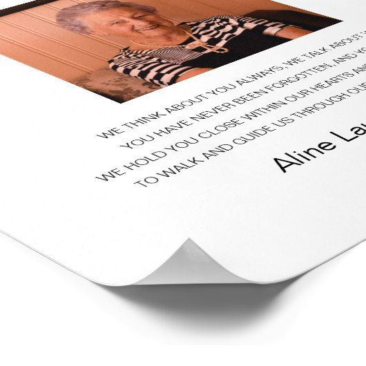 もう一度会うまで エレガントな写真記念詩 ポスター (角)