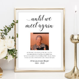 もう一度会うまで　エレガントな写真記念詩 ポスター