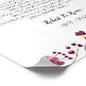 もう一度会うまで バーガンディ フローラル 追悼 ポスター (角)