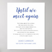 もう一度会うまで ブルー ライフの詩 お別れ会 ポスター (正面)