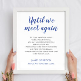 もう一度会うまで ブルー ライフの詩 お別れ会 ポスター