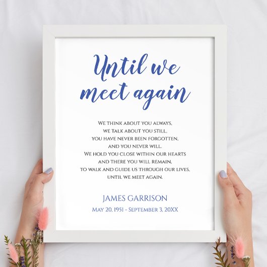 もう一度会うまで ブルー ライフの詩 お別れ会 ポスター