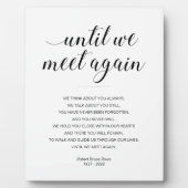 もう一度会うまで 名前入りエレガントな葬儀の詩 フォトプラーク (正面)