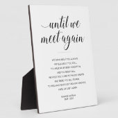 もう一度会うまで 名前入りエレガントな葬儀の詩 フォトプラーク (側面)