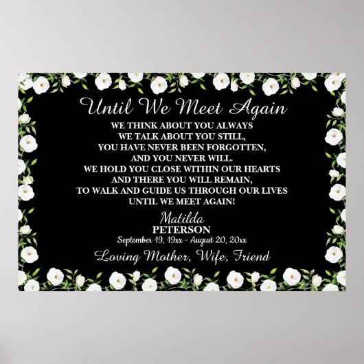 もう一度会うまで 白い花の生命のお祝い ポスター (正面)