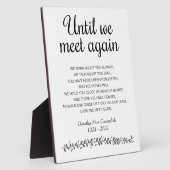 もう一度会うまで 葬儀の詩 記念碑 フォトプラーク (側面)