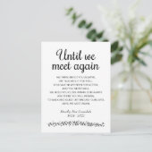 もう一度会うまで 葬儀 詩 記念 ポストカード (スタンド正面)