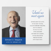 もう一度会うまで 青い記念詩 写真付き フォトプラーク (正面)