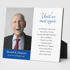 もう一度会うまで 青い記念詩 写真付き フォトプラーク