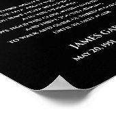 もう一度会うまで 黒い背景に白い詩  命の記念詩 ポスター (角)