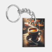 「もう一度口ベビーして下さい」 エスプレッソ キーホルダー (正面左)