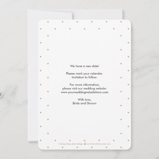 もう一度実行する編集可能なカラー日付カードを保存する サンキューカード (裏面)