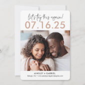 もう一度実行する編集可能なカラー日付カードを保存する サンキューカード (正面)