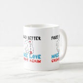 もう一度恋をしたほうがい素晴らしい コーヒーマグカップ (正面右)