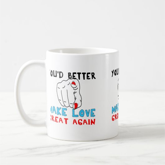 もう一度恋をしたほうがい素晴らしい コーヒーマグカップ (左)