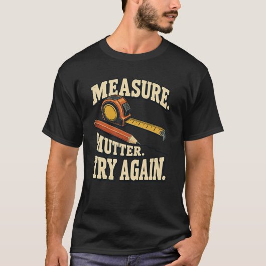 もう一度測って 再試行 Tシャツ (正面)