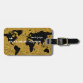 もう一度行く…金ゴールド旅行 ラゲッジタグ (正面横)