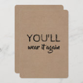 もう一度衣服を付けおもしろいて下さい 招待状 (正面/裏面)