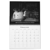 もう一度見て…白黒のカレンダー カレンダー (2月 2026)