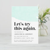 もう一度試してみましょう ミントの結婚式延期のお知らせ 案内状 (スタンド正面)
