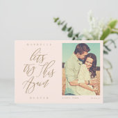 もう一度試してみましょう 現代のカリグラフィーと写真 セーブザデート (スタンド正面)