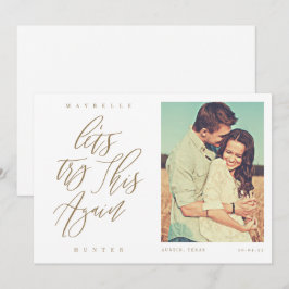 もう一度試してみましょう 現代のカリグラフィーと写真 セーブザデート