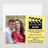 もう一度試してみましょう 面白い結婚式の最新案内 招待状 (正面/裏面)