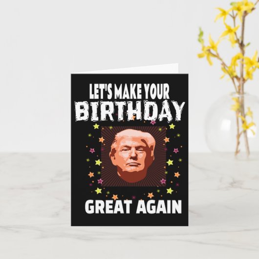 もう一度誕生日素晴らしを切れおもしろい カード (黄色い花)