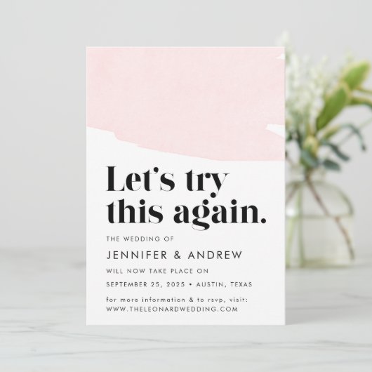 もう一度赤面の延期結婚を試そう 案内状 (スタンド正面)