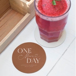 もう一日のリハ結婚ーサルテラコッタ ラウンドペーパーコースター