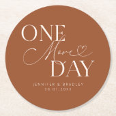 もう一日のリハ結婚ーサルテラコッタ ラウンドペーパーコースター (正面)