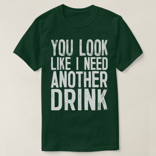 もう一杯お飲み物が要りそうおもしろいだ Tシャツ (デザイン正面)