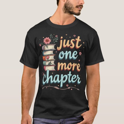 「もう一章だけ」でお馴染みの本読みの花柄の先生デザイン Tシャツ (正面)
