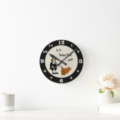 もう七面鳥の時間か感謝祭の巡礼者 ラウンド壁時計 (ホーム)