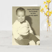 もう二度とこんな若くはなれない誕生日カード カード (黄色い花)