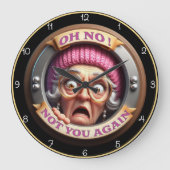 もう二度と！ ラージ壁時計 (正面)
