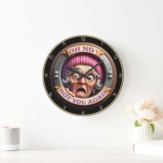 もう二度と！ ラージ壁時計 (ホーム)