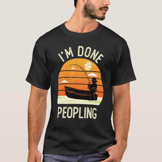 もう人間関係は疲れたわ フィッシング Tシャツ (正面)