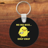 もう優しくない、怒った女はもう十分、ナイフを持って皮肉を言う キーホルダー (正面)