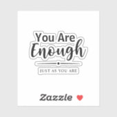 もう十分だ | シンプル感動的モダン引用文 シール (シート)