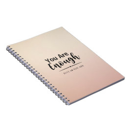 もう十分だ | パステルピンクやる気を起こさせる引用文 ノートブック