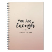 もう十分だ | パステルピンクやる気を起こさせる引用文 ノートブック (正面)