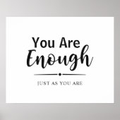 もう十分だ | ミニマル感動的引用文 ポスター (正面)