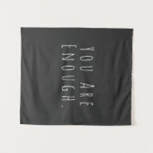 もう十分だ |ワードア感動的ートグラフィック タペストリー (正面(横))