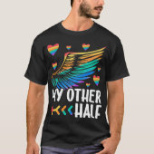 もう半分のLGBTQ+カップルの恋人ゲイ Tシャツ (正面)