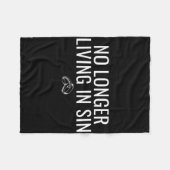 もう同棲はやめました 面白い 花嫁 花婿 結婚 フリースブランケット (正面(横))