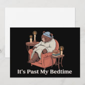 もう寝る時間だよ おもしろい眠いクマ メモ Xmas シーズンカード (正面/裏面)