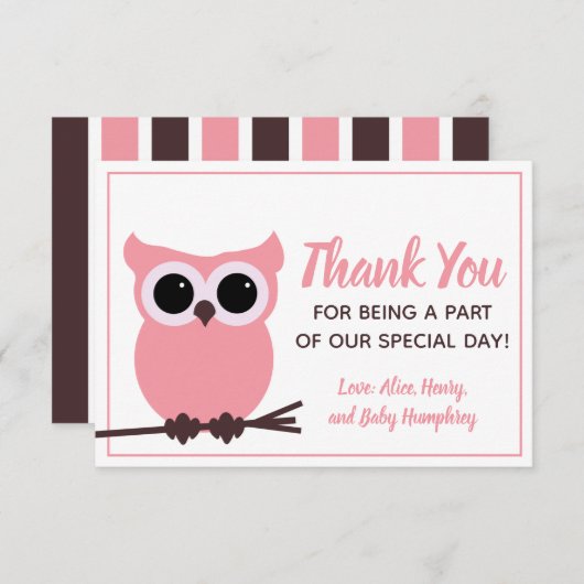 もう少しでいい! フクロウ サンキューカード (正面/裏面)