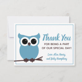 もう少しで来る！ブルーフクロウサンキューカード サンキューカード