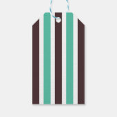 もう少しで誰が来るか見ろティール（緑がかった色）フクロウベビーシャワー ギフトタグ (裏面)